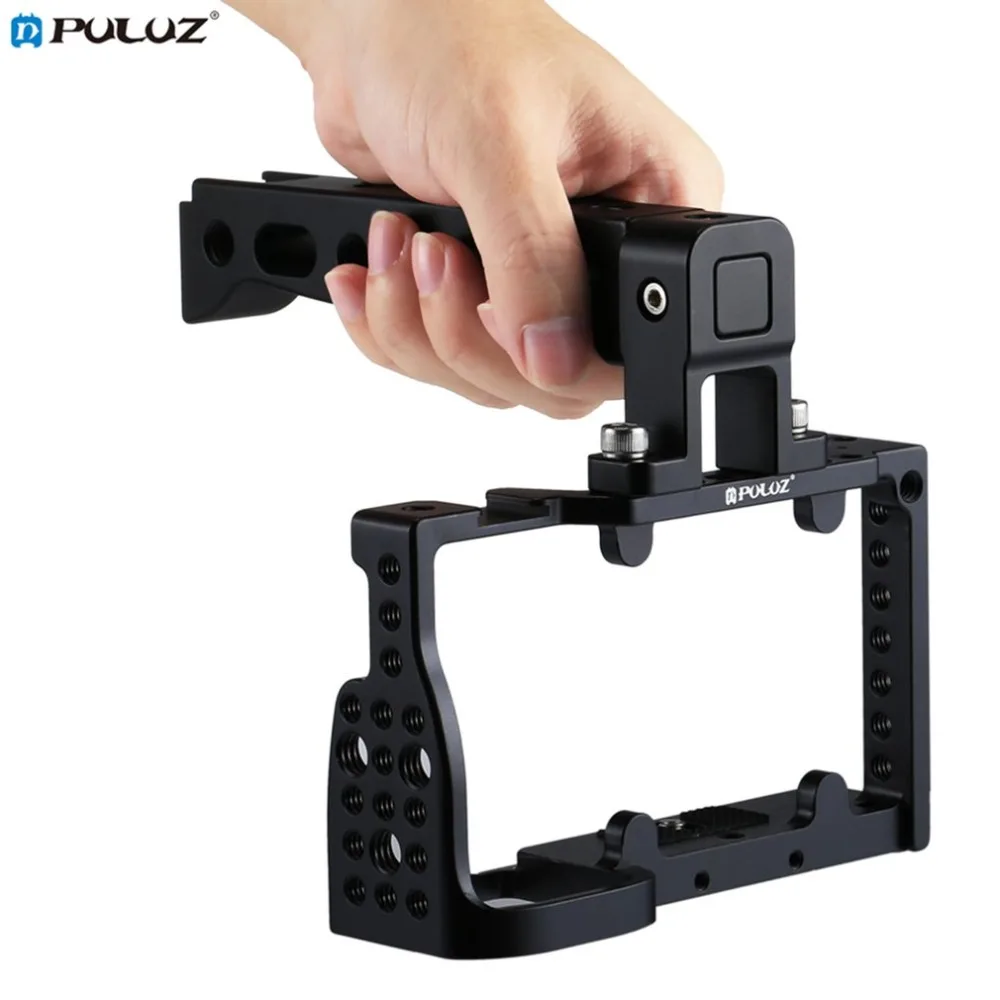 

PULUZ Professional Aluminum Alloy Video Camera Cage Handle Stabilizer Movie Making Steadycam for Sony A6300/ A6000