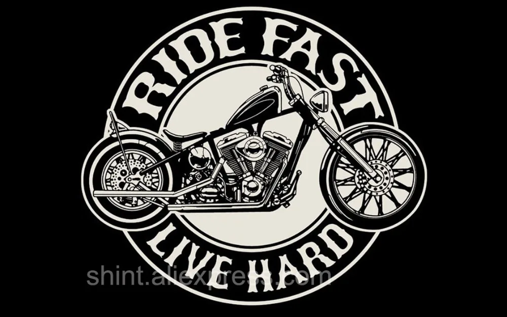 

RIDE FAST Flag Motorcycle Biker 3ft x 5ft Polyester Banner Flying 150* 90cm Custom flag