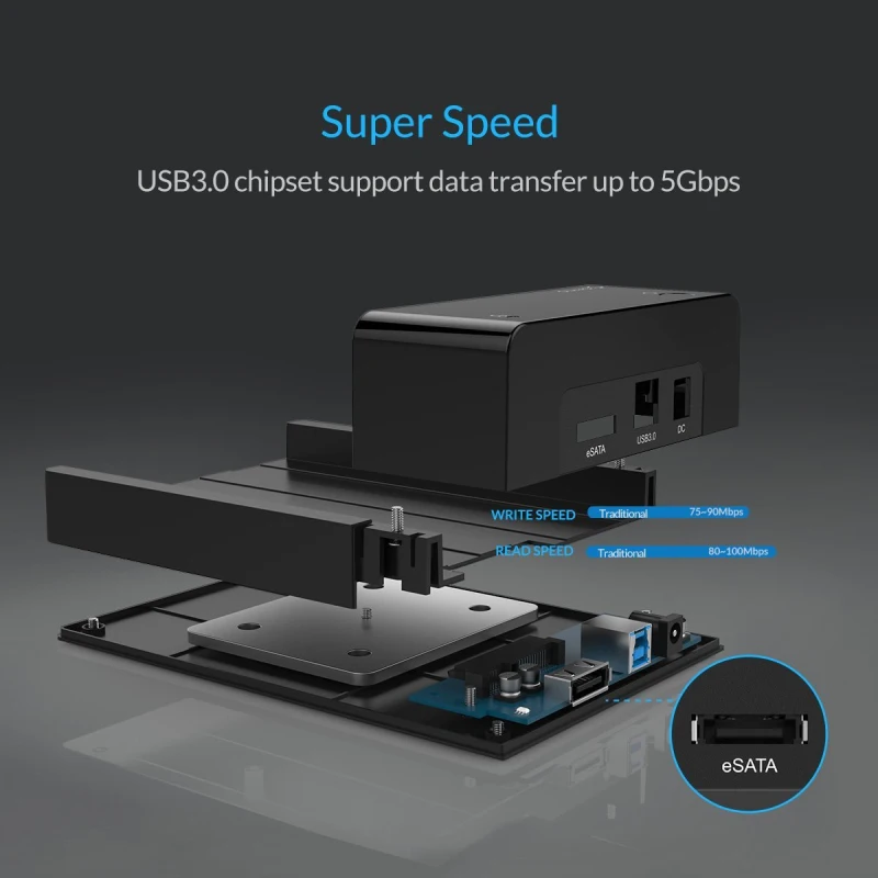 ORICO 2 5/3 5 дюйма USB3.0 и SATA жесткий диск Док станция внешний HDD SSD корпус коробка|Корпус