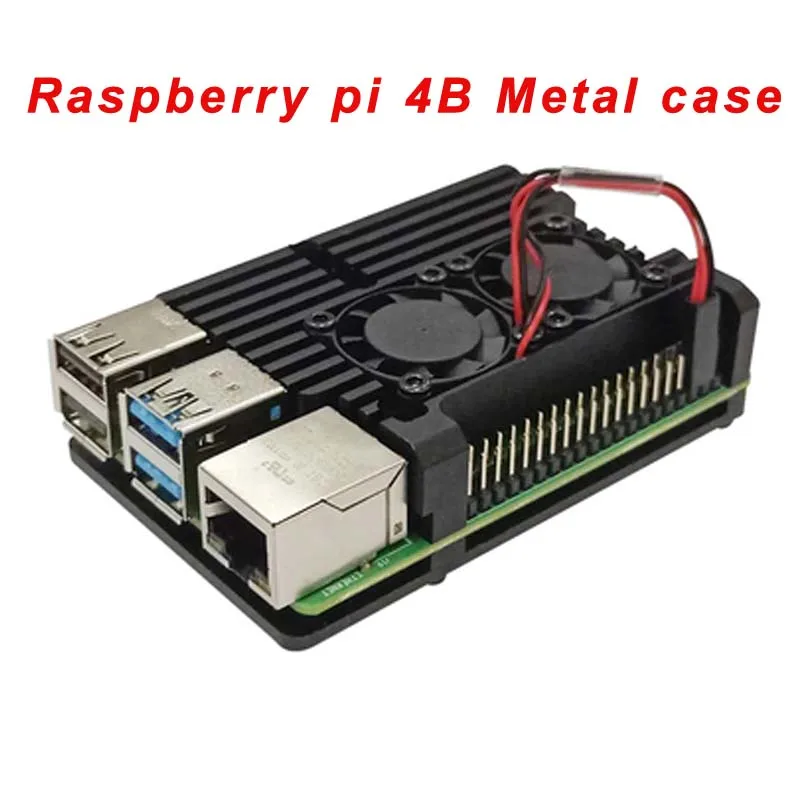 

Raspberry Pi 4B Armor Aluminum Alloy Case Protective Shell Metal Enclosure For Raspberry Pi 4B