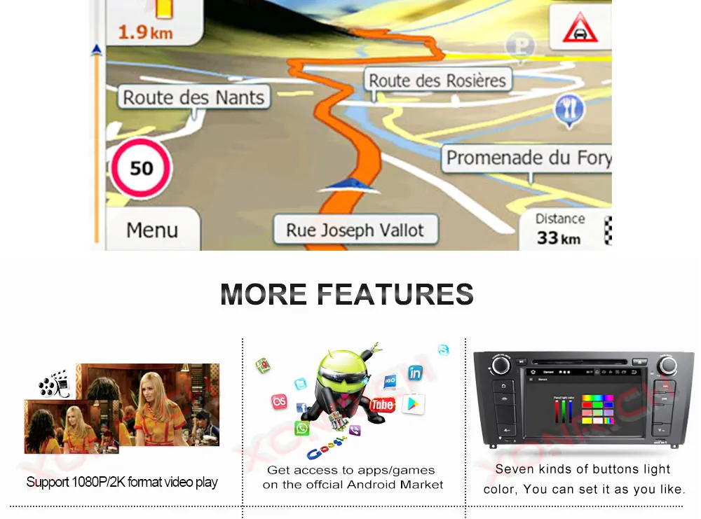 Sale 2 Din Autoradio Android 8.0 Car DVD player GPS Navigation Headunit For BMW 1 Series E81 E82 E87 E88 116i 118i multimedia stereo 28