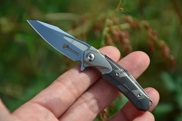 Kevin VENOM mini attacker складной нож шариковый подшипник M390steel титановый нож циркониевый сплав ключ нож инструмент маленький складной нож