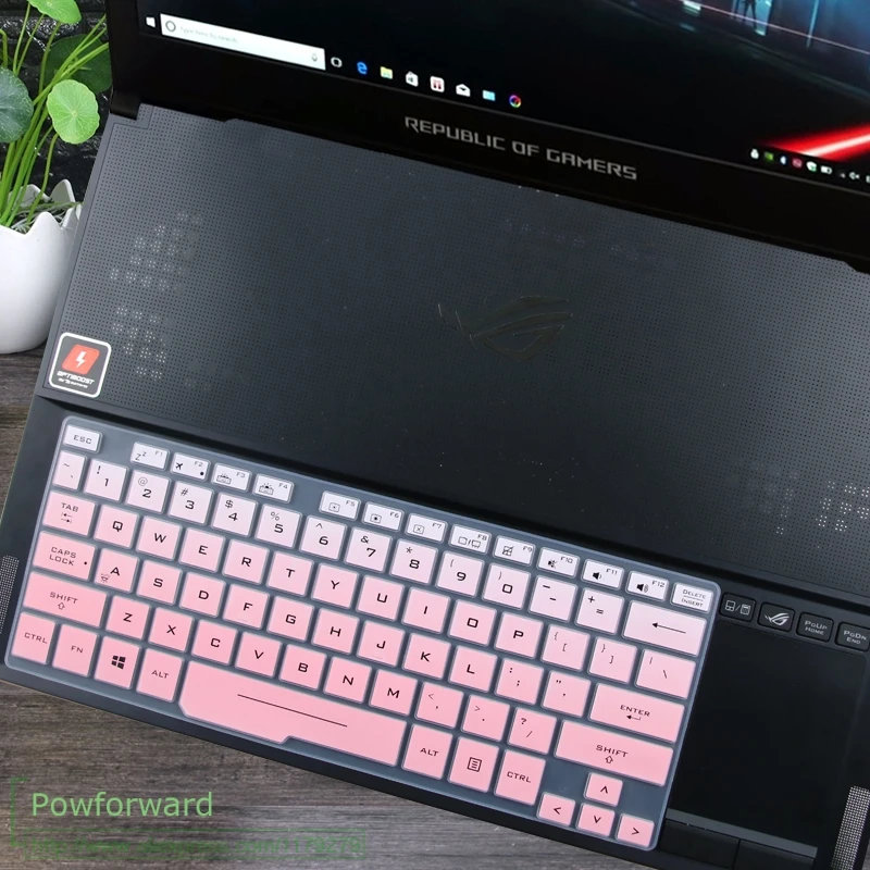 Силиконовый чехол Защита для ноутбука для ASUS ROG Зефир GX531GS GX531GW GX531GS GX531GM GX531G GX531GX GX531GV GX531 15,6 - Цвет: fadepink