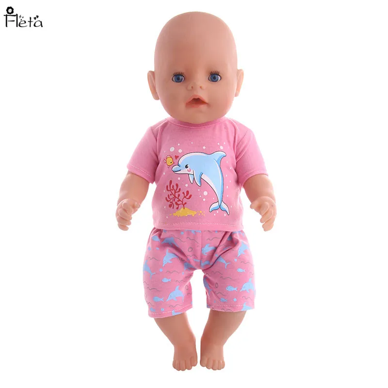 

Fleta 4 different style suit Doll Clothes for 43cm Reborn Baby born baby Doll or 18inch American Doll&toy Accessories