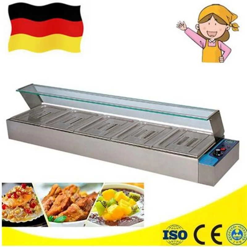

1.8KW commercial use kitchen Insulated Electric Food Warmer equipment bain marie table top keep warmer machine