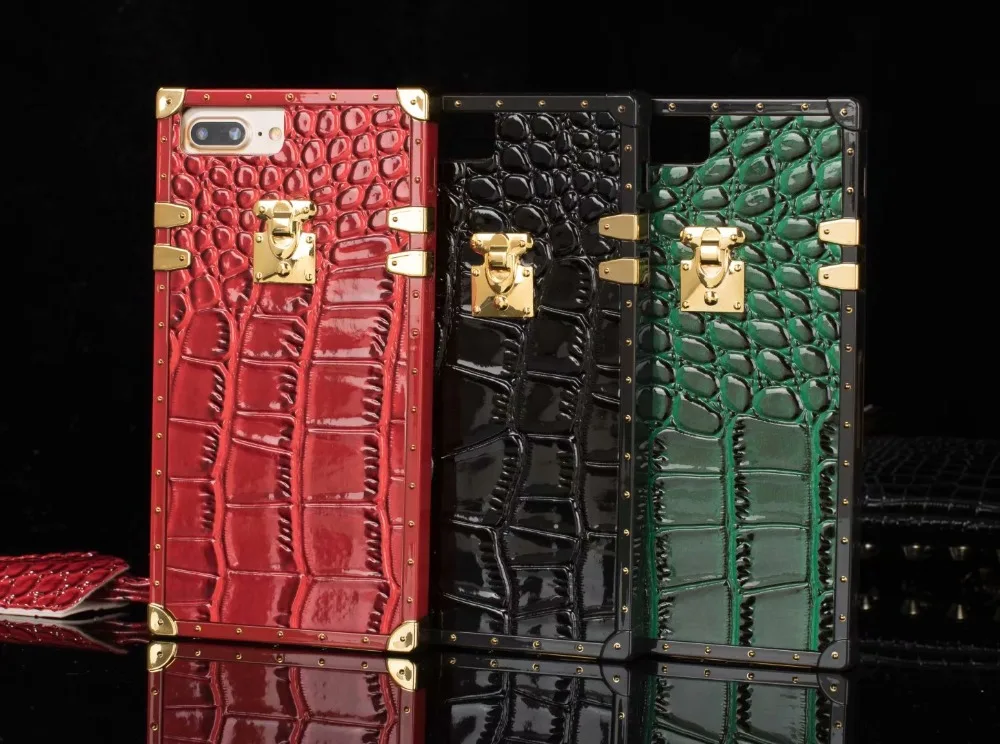 

Luxury Crocodile Pattern Case For iPhone 8 7 6 6S Plus X Soft TPU Mobile Phone Cases Protective Back Cover Shell