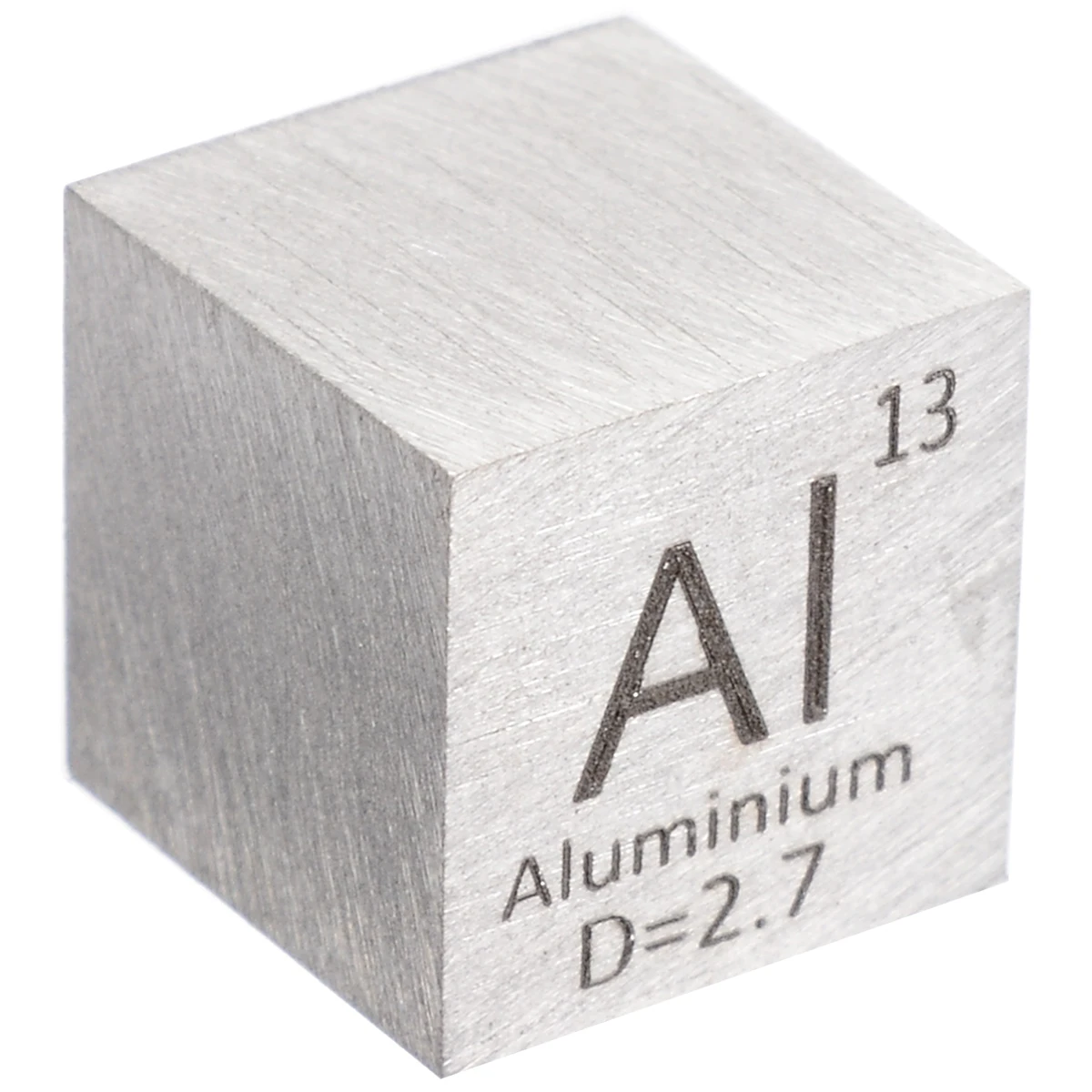 1Pcs 99.99% High Purity Element periodic Table Cube Aluminum 10mm Cube Carved Element Periodic Table