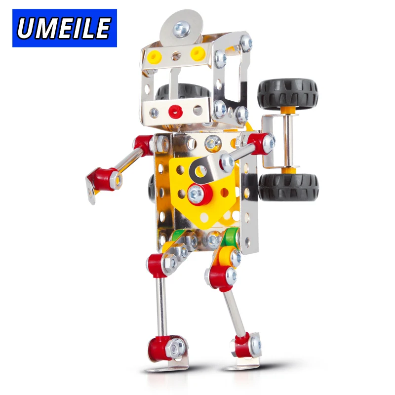 UMEILE бренд 3 стиль Робот 3D металлическая головоломка гайка винт собрать подарок для мальчиков модели и строительные игрушки - Цвет: C
