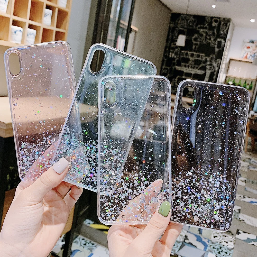 Модный Блестящий чехол для iPhone 8 7 6 6S Plus iphone8 противоударный эпоксидный Мягкий