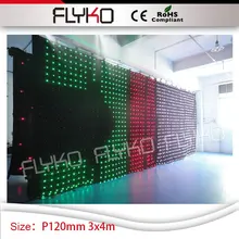 Звездного неба, мягкий светодиодный экран просмотра видео светодиодный с SD контроллер 3x4 м P12