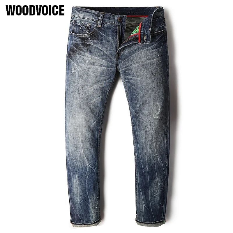 Woodvoice новые Брендовые мужские джинсы прямые модные джинсы хлопок сплошной цвет дикие люди хорошего качества джинсы повседневные штаны