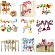 Buy Baby Stroller Toys Cute Animals Rattle Bed Crib Car Hanging Stroller Spiral Plush Appease Toys Teether Developmental Rattles Toy Free Shipping