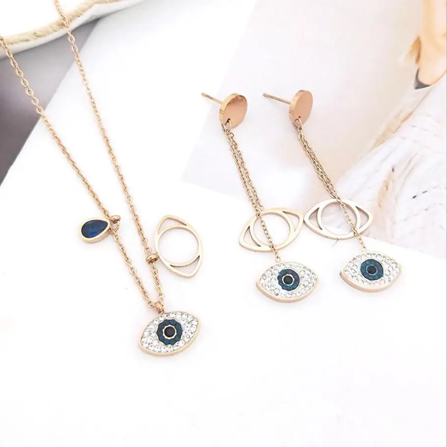 

Devil's Blue Eye Crystal Pendant Necklace Women Luxury Designer Necklaces Clavicular Chain Choker Collier Bijoux Femme Jewelry