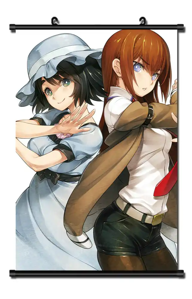Japanese Anime Steins Gate Home Decor Wall Scroll Poster 40x60cm Dropshipping Wholesalers Cartoon Canvas Painting Posters Aliexpress