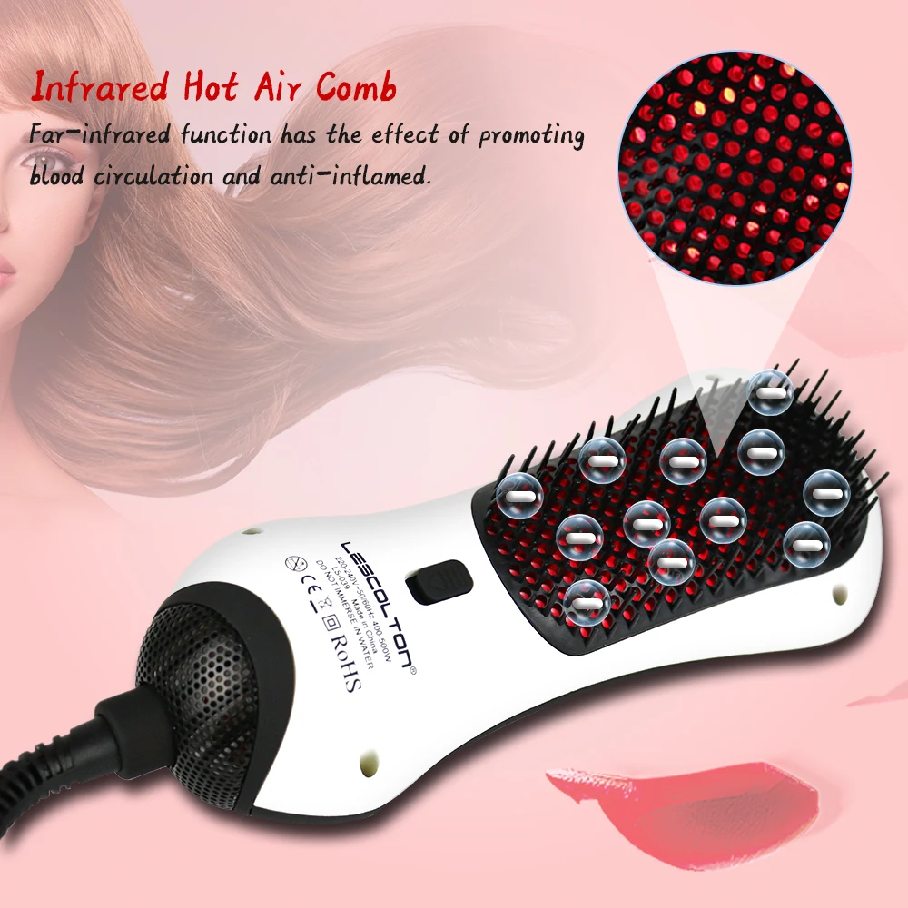 

Hair Comb Infrared Anion Straight Hair Comb Portable Hot Air Comb Electric Hair Brushes Combo Multi-functional Mini Hair Dryer