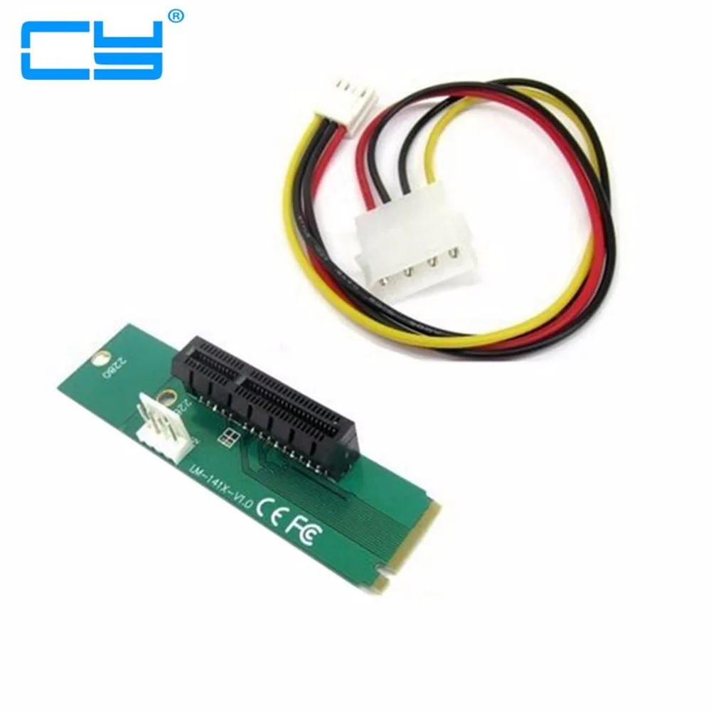 New NGFF M2 M.2 to PCI-E 4x 1x Slot Riser Card Adapter Male To Female PCIE Multiplier For BTC Miner Mining Machine