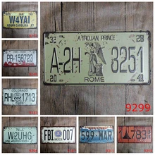 Париж, Колорадо, Рим, Вайоминг, Каролина, номер автомобиля, номерной знак, оловянные знаки, бар, гараж, винтажный декоративный металлический плакат YQZ013