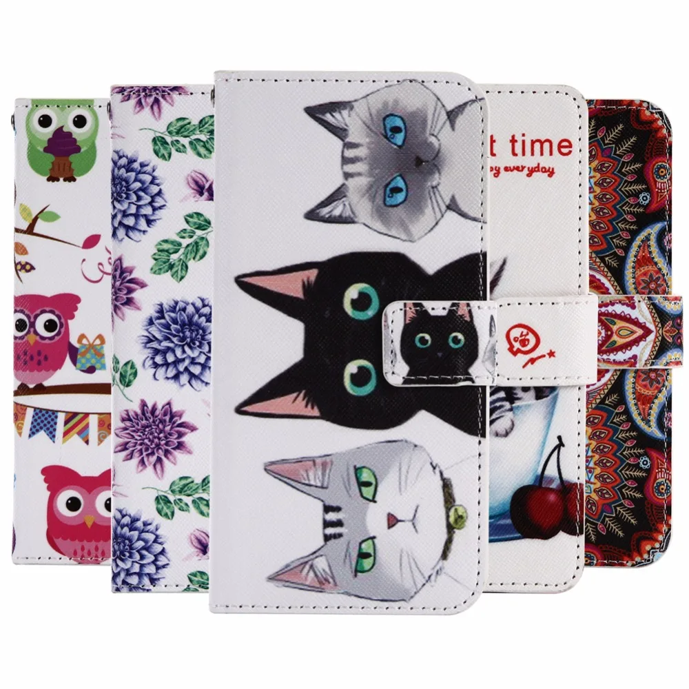 

GUCOON Cartoon Wallet Case for Gigabyte GSmart Akta A4 5.0" Fashion PU Leather Lovely Cool Cover Cellphone Bag Shield
