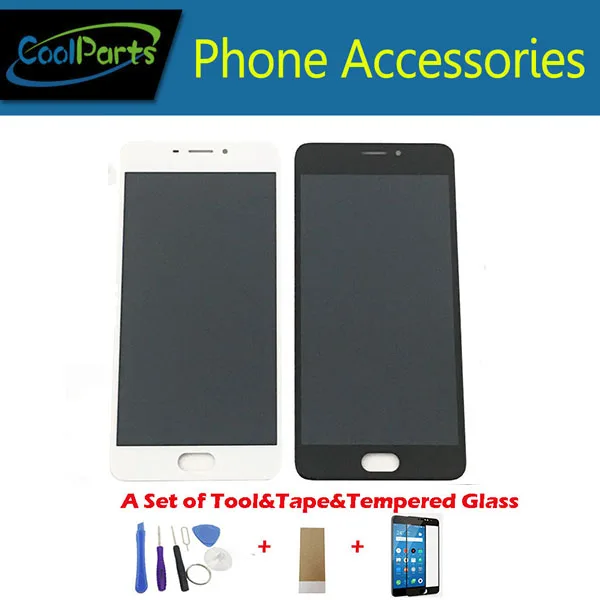 

1PC/Lot 5.5'' For Meizu M5 M621H M621Q M621M M621C Meizu M5 Note LCD Display Screen+Touch Screen Digitizer 2 Color With Kits