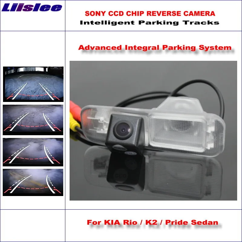 

Liislee Rear Rear Camera For KIA Rio / K2 / Pride Sedan Intelligent Parking Tracks Backup Reverse / Dynamic Guidance Tragectory