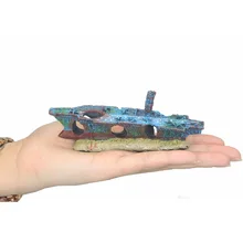 Aquarium Decoration Stone Islande Marine Warship Fish Tank Ornament Resin Stone Is Land Decorative Rocks Background Dccessories