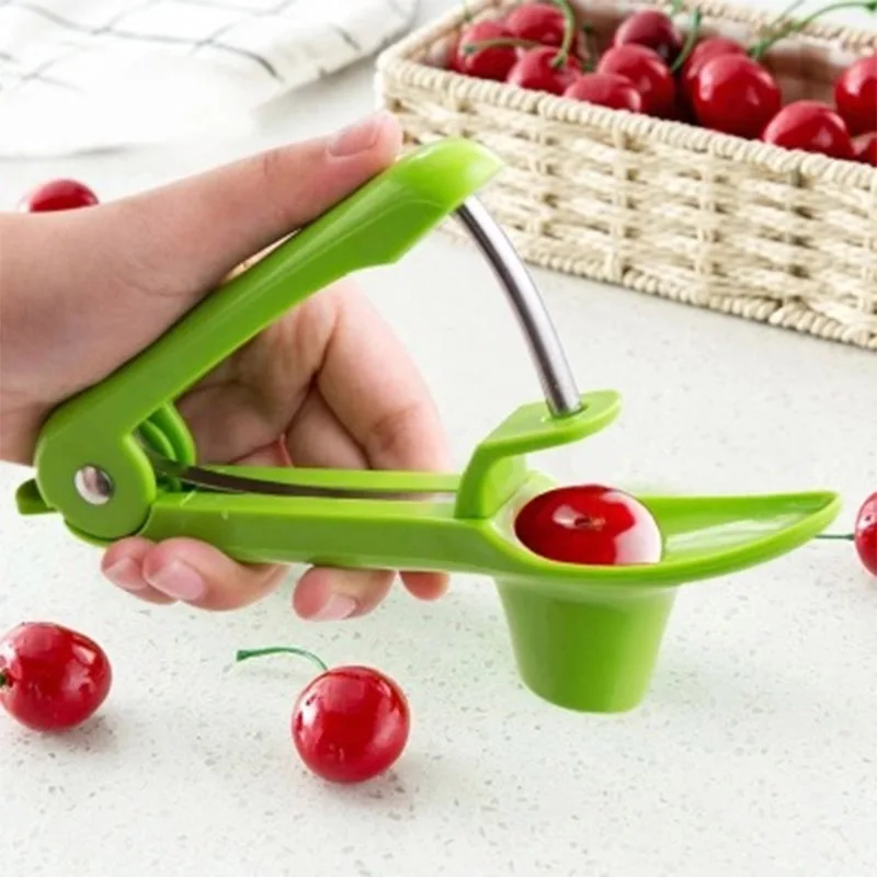 Cherry Olives Pitters Go Nuclear Device Easy Squeeze Grip Fruit Kitchen Tool