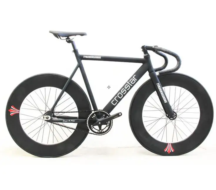 Фиксированная Шестерня велосипеда Fixie рама 53 см 55 см 58 см DIY 700C алюминиевый сплав велосипед трек велосипед 70 мм сплав колеса велосипед - Цвет: Matte black