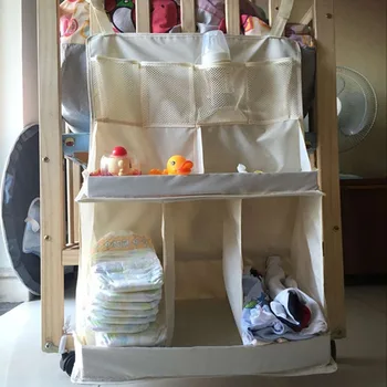 

2016 Portable Waterproof Diapers Organizer Baby Bed Cot Hanging Toys Storage Bag Bedding Set New