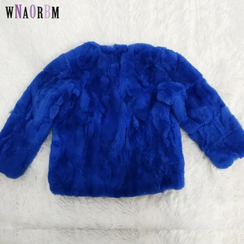 

Winter Genuine Real Fur Jacket children Rex Rabbit Fur Coat Natural Rex Rabbit Fur Overcoat pele de coelho