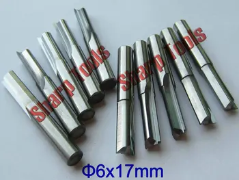 

SHARP 5pc 6x17mm 2 Straight Flute Milling Cutter, Router Bits for Wood 6mm, Cutting Tools for Milling Engraving MDF, Acryl, Foam