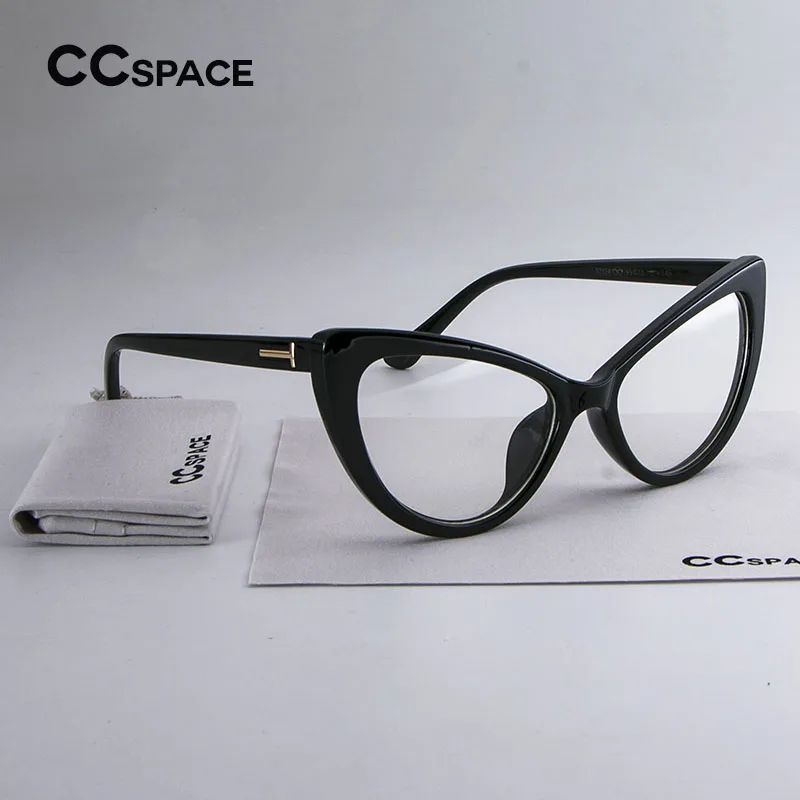CCSPACE оправа для очков в стиле кошачьи глаза классические брендовые дизайнерские женские очки прозрачные линзы Модные оптические очки SU137