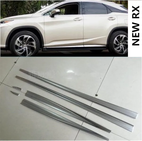 

ABS Chrome For Car Side Door Body Protector Molding Cover Trim Fits For Lexus RX200T RX300 RX450H 2016 2017 2018 2019