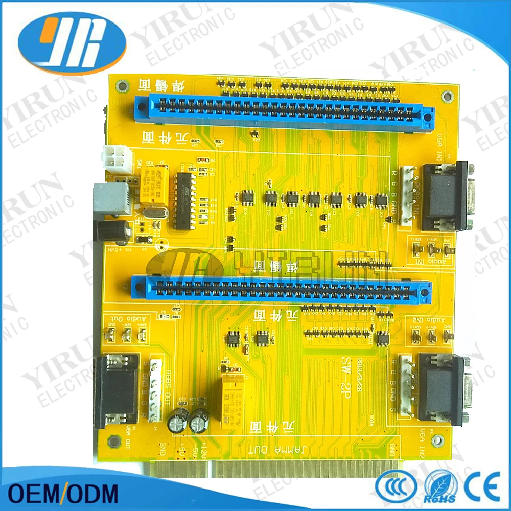 

New 2 in 1Multi JAMMA Switcher Multiple Game PCB JAMMA Adapter with toggle switch cable for arcade coin operator game machine