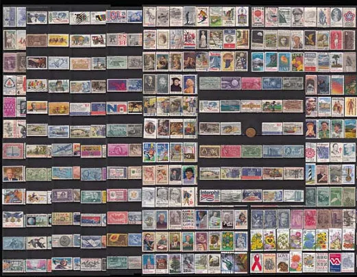 1000 шт./лот все разные американские винтажные бывшие в использовании почтовые марки с почтовым знаком для коллекции