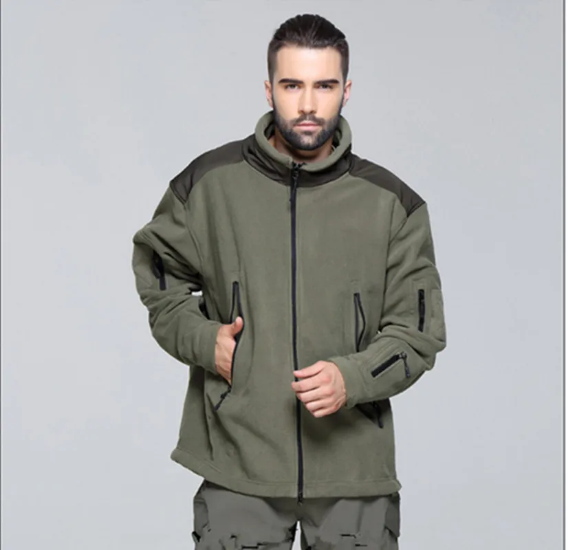 

Tactical Military Men Women Fleece Jacket Outdoor Camping Hiking Thermal Hunting Fishing Clothing Warm Army Fans Training Coat