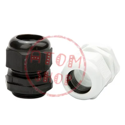 

10pcs PG21 Cable Glands Nylon plastic, waterproof cable connectors spiral fixed