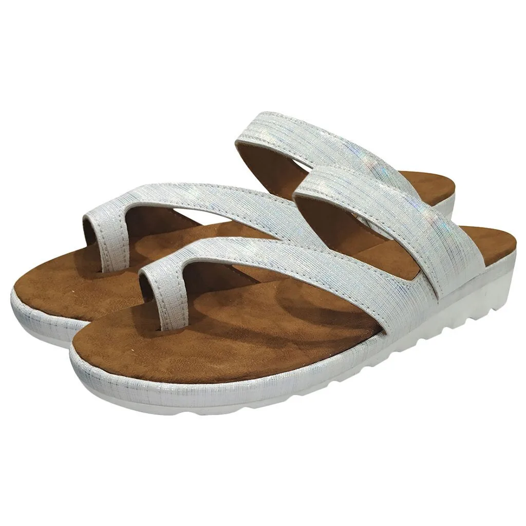 

calzado mujer bayan terlik zapatillas mujer Women's Open-Toe Thick Sandals Wedge Heel Casual Slippers Clip Toe Beach Shoes FI30