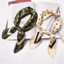 50*50 см женский летний винтажный квадратный Шелковый атласный шарф различные стили обтягивающий элегантный головной убор повязка для волос