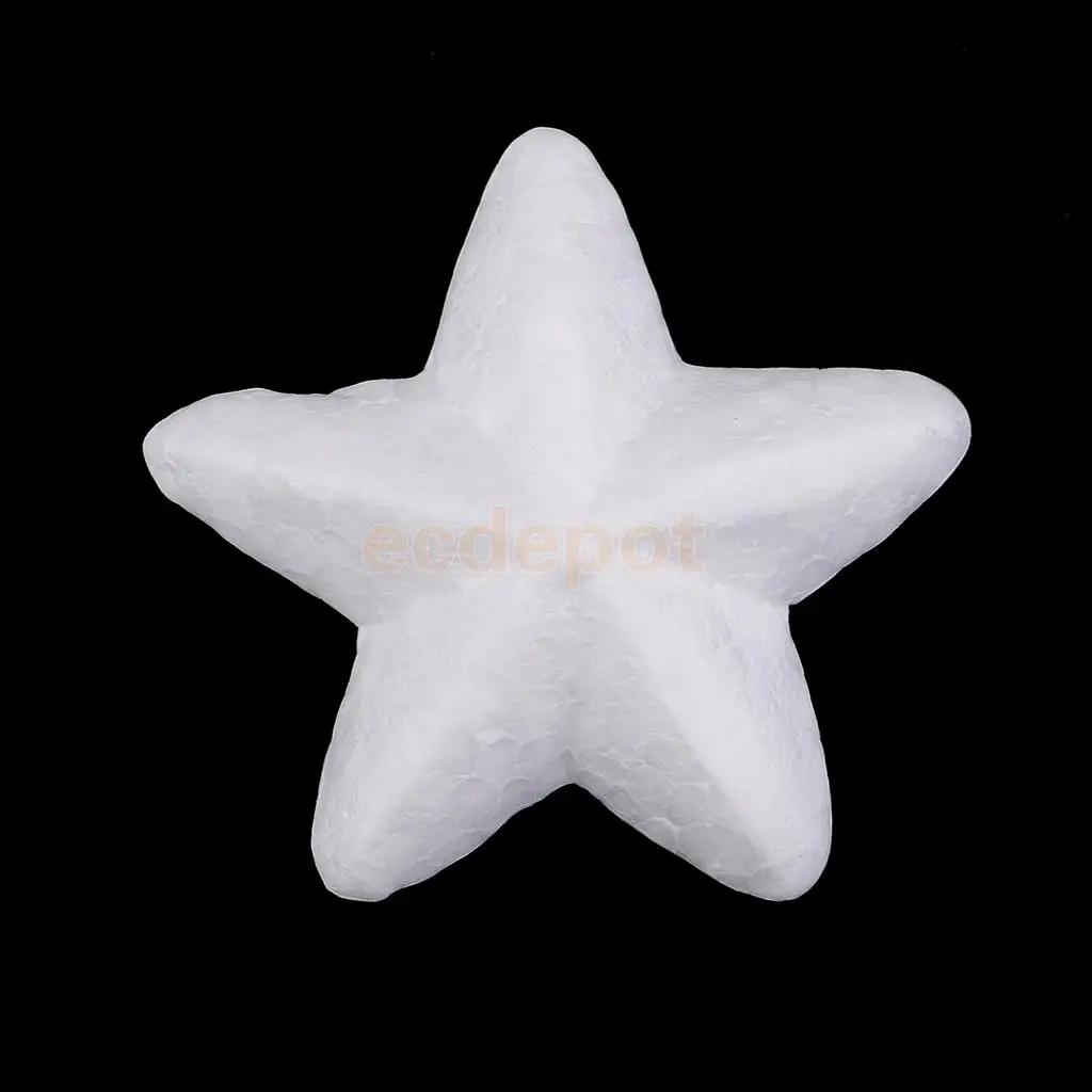30 Pieces Star Shape Polystyrene Styrofoam Foam for Model Making DIY Christmas Ornament Decorations Modeling Craft 5cm