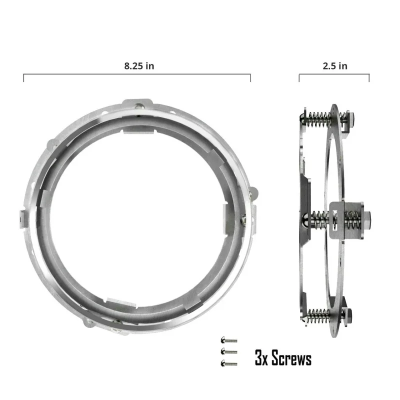 FADUIES Chrome 7 inch Round Mounting Bracket Ring 7 inch led Headlight Bracket stainless steel for Harley Davidson Motorcycle  (14)