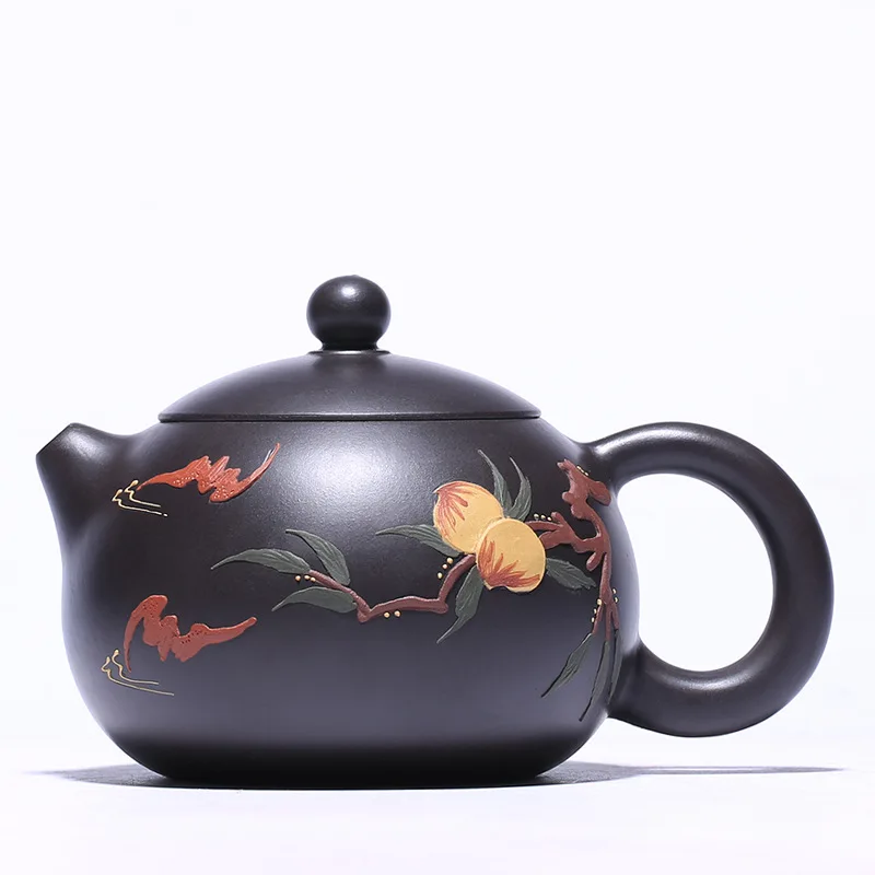 Black Zhu Black King Kong Peach Xishi Teapot Pot Yixing Purply Clay
