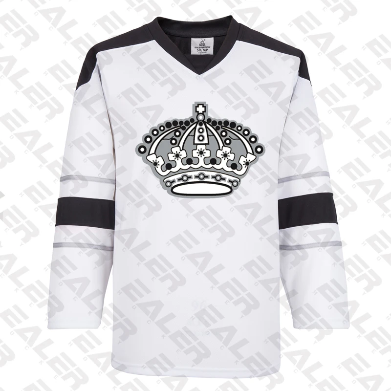 

COLDINDOOR free shipping Los Angeles Training suit With Printing kings Logo ice hockey jerseys in stock customized E063