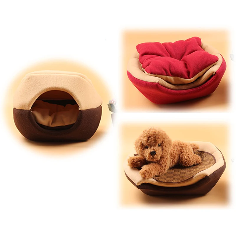 Съемный чехол для домашних собак кровать домик юрты кошка домик спальный диван коврик складной зимний согревающий плюшевый щенок маленький средний собака питомники