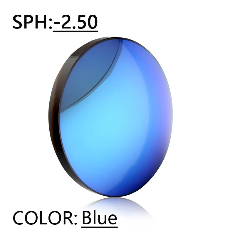 Для мужчин и женщин на заказ близорукость минус рецепт поляризованные линзы Овальные Солнцезащитные очки черные зеркальные линзы поляризованные солнцезащитные очки FML - Цвет линз: blue-250