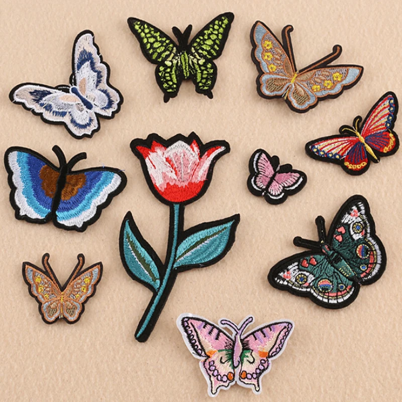Buy 10Pcs/set Butterfly Iron on Patches For Clothing