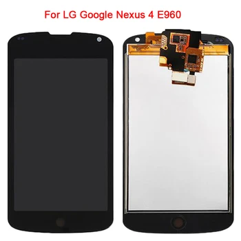 

Replacement LCD Display Touch Screen Panel Digitizer Glass Sensor Full Assembly For LG Google Nexus 4 E960 without/with Frame