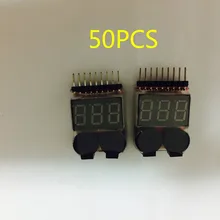 50 шт. 2в1 низкий зуммер напряжения сигнализации 1-8 S Lipo/li-ion батарея тестер напряжения