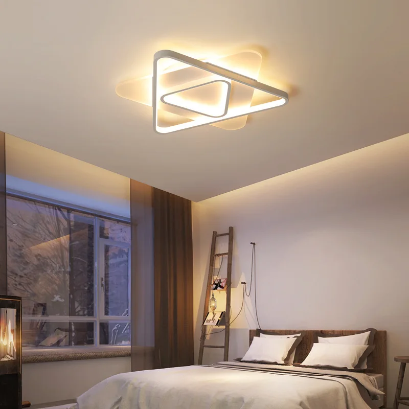

KM led to absorb dome light Nordic sitting room bedroom ultra-thin postmodern triangle led to absorb dome light
