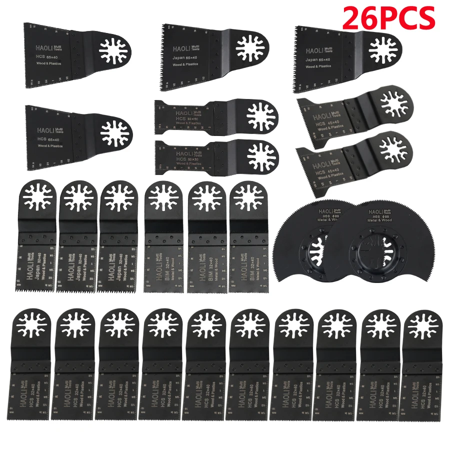 

FREE SHIPPING: (26pcs/set) Wood working Oscillating Multi tools Saw Blades Accessories fit for Multimaster power tools as Dremel
