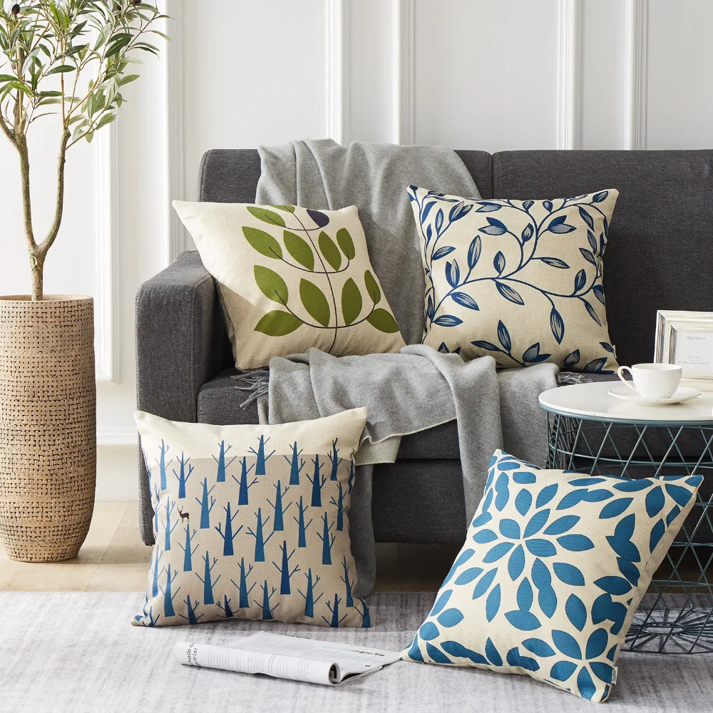 

Topfinel Floral Cushion Cover Cheap Pillow Covers for Puff Sofa Seat Chair Decorative Throw Pillow Covers Cases Suqare 45cmx45cm